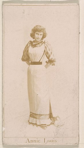 Annie Louis, from the Actresses series (N245) issued by Kinney Brothers to promote Sweet Caporal Cigarettes