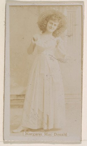 Margaret MacDonald, from the Actresses series (N245) issued by Kinney Brothers to promote Sweet Caporal Cigarettes