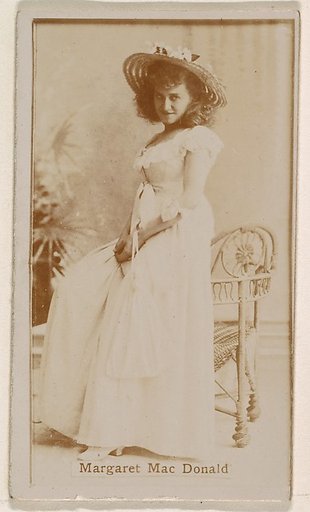 Margaret MacDonald, from the Actresses series (N245) issued by Kinney Brothers to promote Sweet Caporal Cigarettes