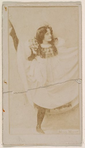 Miss Major, from the Actresses series (N245) issued by Kinney Brothers to promote Sweet Caporal Cigarettes