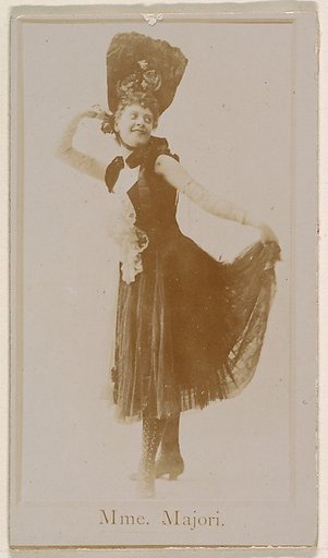 Mme. Majori, from the Actresses series (N245) issued by Kinney Brothers to promote Sweet Caporal Cigarettes