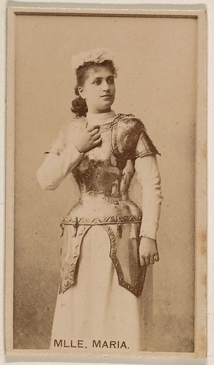 Mlle. Maria, from the Actresses series (N245) issued by Kinney Brothers to promote Sweet Caporal Cigarettes