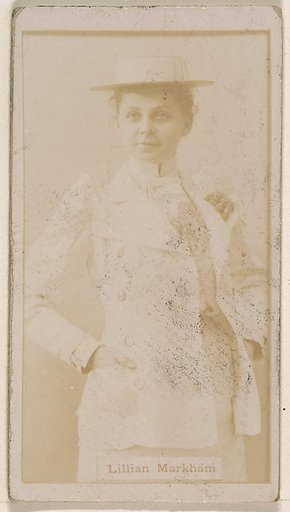 Lillian Markham, from the Actresses series (N245) issued by Kinney Brothers to promote Sweet Caporal Cigarettes