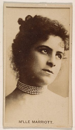 M'lle Marriott, from the Actresses series (N245) issued by Kinney Brothers to promote Sweet Caporal Cigarettes