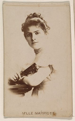 M'lle Marriott, from the Actresses series (N245) issued by Kinney Brothers to promote Sweet Caporal Cigarettes