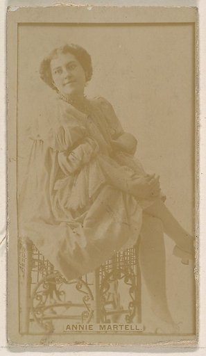 Annie Martell, from the Actresses series (N245) issued by Kinney Brothers to promote Sweet Caporal Cigarettes