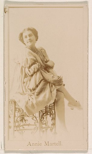 Annie Martell, from the Actresses series (N245) issued by Kinney Brothers to promote Sweet Caporal Cigarettes