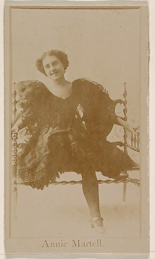 Annie Martell, from the Actresses series (N245) issued by Kinney Brothers to promote Sweet Caporal Cigarettes