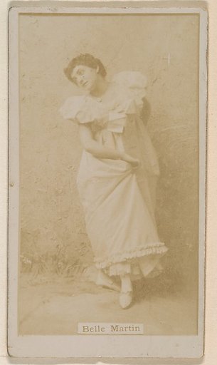 Belle Martin, from the Actresses series (N245) issued by Kinney Brothers to promote Sweet Caporal Cigarettes