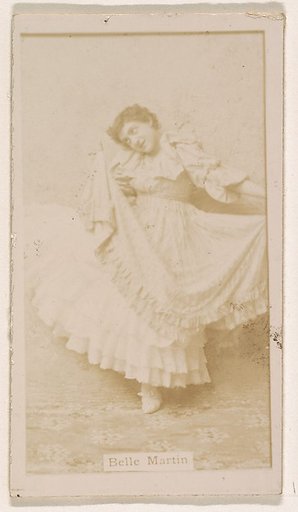 Belle Martin, from the Actresses series (N245) issued by Kinney Brothers to promote Sweet Caporal Cigarettes