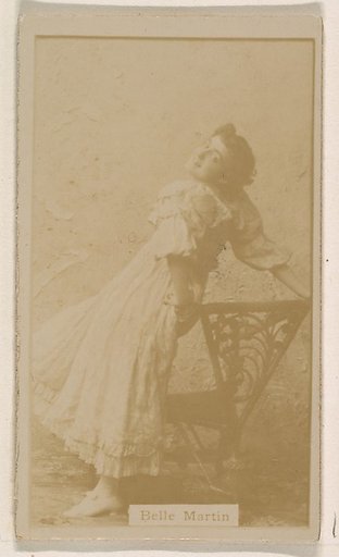 Belle Martin, from the Actresses series (N245) issued by Kinney Brothers to promote Sweet Caporal Cigarettes
