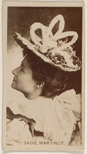Sadie Martinot, from the Actresses series (N245) issued by Kinney Brothers to promote Sweet Caporal Cigarettes