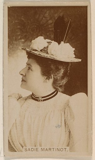 Sadie Martinot, from the Actresses series (N245) issued by Kinney Brothers to promote Sweet Caporal Cigarettes