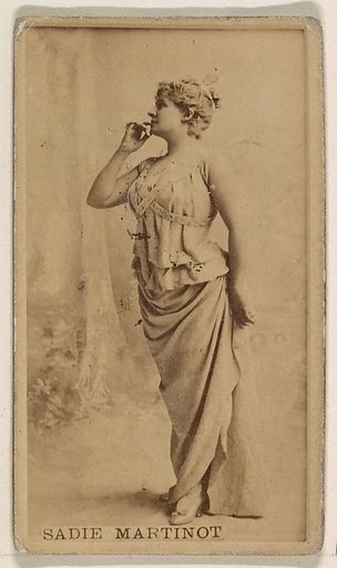 Sadie Martinot, from the Actresses series (N245) issued by Kinney Brothers to promote Sweet Caporal Cigarettes