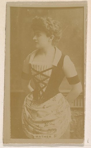 Margaret Mather, from the Actresses series (N245) issued by Kinney Brothers to promote Sweet Caporal Cigarettes