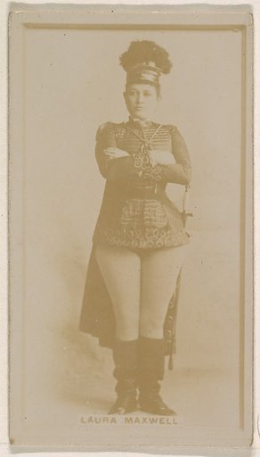 Laura Maxwell, from the Actresses series (N245) issued by Kinney Brothers to promote Sweet Caporal Cigarettes