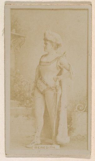 Miss Meredith, from the Actresses series (N245) issued by Kinney Brothers to promote Sweet Caporal Cigarettes
