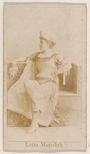 Letta Meredith, from the Actresses series (N245) issued by Kinney Brothers to promote Sweet Caporal Cigarettes