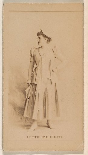 Lettie Meredith, from the Actresses series (N245) issued by Kinney Brothers to promote Sweet Caporal Cigarettes