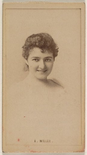 Agnes Miller, from the Actresses series (N245) issued by Kinney Brothers to promote Sweet Caporal Cigarettes