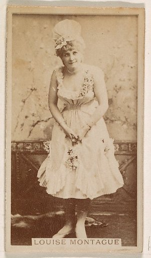 Louise Montague, from the Actresses series (N245) issued by Kinney Brothers to promote Sweet Caporal Cigarettes