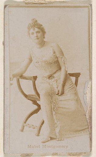 Mabel Montgomery, from the Actresses series (N245) issued by Kinney Brothers to promote Sweet Caporal Cigarettes
