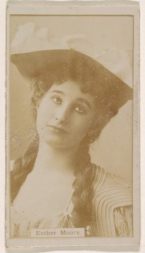 Esther Moore, from the Actresses series (N245) issued by Kinney Brothers to promote Sweet Caporal Cigarettes
