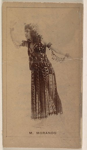 M. Morando, from the Actresses series (N245) issued by Kinney Brothers to promote Sweet Caporal Cigarettes