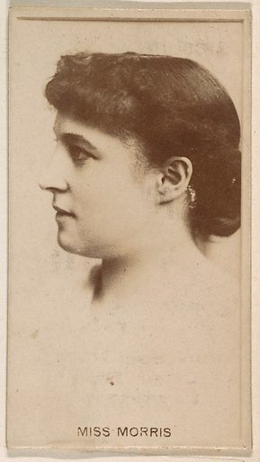 Miss Morris, from the Actresses series (N245) issued by Kinney Brothers to promote Sweet Caporal Cigarettes