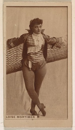 Loise Mortimer, from the Actresses series (N245) issued by Kinney Brothers to promote Sweet Caporal Cigarettes