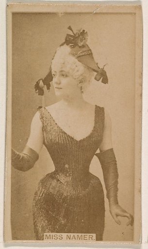 Miss Namer, from the Actresses series (N245) issued by Kinney Brothers to promote Sweet Caporal Cigarettes