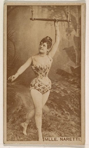 Mlle. Naretti, from the Actresses series (N245) issued by Kinney Brothers to promote Sweet Caporal Cigarettes