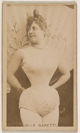 Mlle. Naretti, from the Actresses series (N245) issued by Kinney Brothers to promote Sweet Caporal Cigarettes
