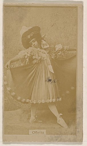 Miss Ofleita, from the Actresses series (N245) issued by Kinney Brothers to promote Sweet Caporal Cigarettes
