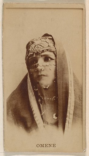 Omene, from the Actresses series (N245) issued by Kinney Brothers to promote Sweet Caporal Cigarettes