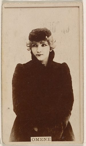 Omene, from the Actresses series (N245) issued by Kinney Brothers to promote Sweet Caporal Cigarettes