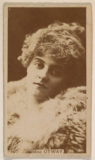 Miss Otway, from the Actresses series (N245) issued by Kinney Brothers to promote Sweet Caporal Cigarettes
