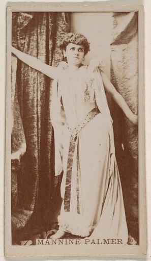 Mannine Palmer, from the Actresses series (N245) issued by Kinney Brothers to promote Sweet Caporal Cigarettes
