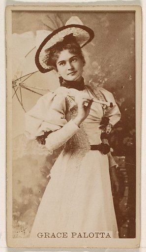 Grace Palotta, from the Actresses series (N245) issued by Kinney Brothers to promote Sweet Caporal Cigarettes