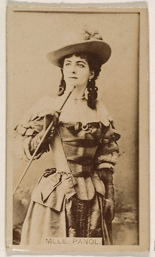 Mlle. Panol, from the Actresses series (N245) issued by Kinney Brothers to promote Sweet Caporal Cigarettes