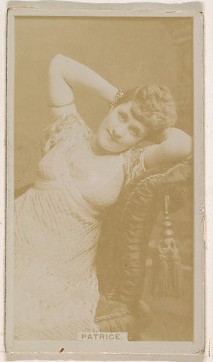 Miss Patrice, from the Actresses series (N245) issued by Kinney Brothers to promote Sweet Caporal Cigarettes