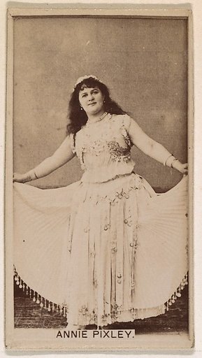 Annie Pixley, from the Actresses series (N245) issued by Kinney Brothers to promote Sweet Caporal Cigarettes