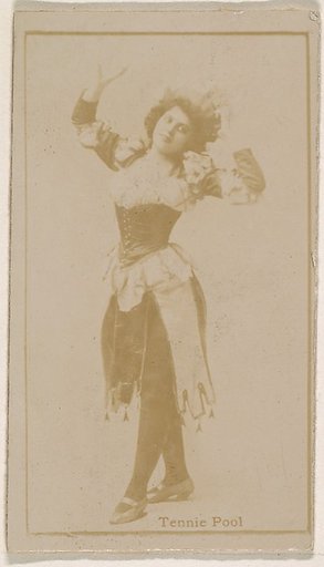 Tennie Pool, from the Actresses series (N245) issued by Kinney Brothers to promote Sweet Caporal Cigarettes