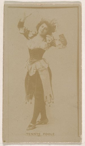 Tennye Poole, from the Actresses series (N245) issued by Kinney Brothers to promote Sweet Caporal Cigarettes
