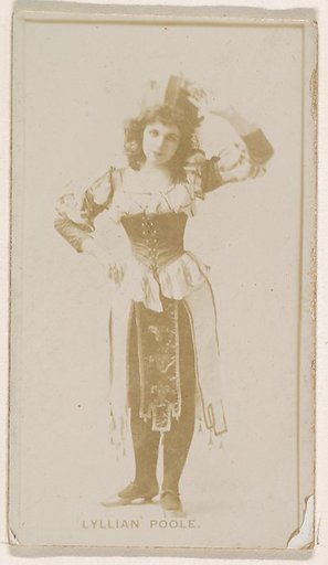 Lyllian Poole, from the Actresses series (N245) issued by Kinney Brothers to promote Sweet Caporal Cigarettes