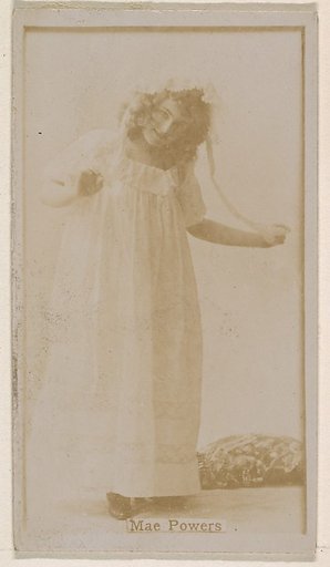 Mae Powers, from the Actresses series (N245) issued by Kinney Brothers to promote Sweet Caporal Cigarettes