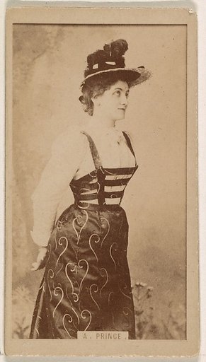 Adelaide Prince, from the Actresses series (N245) issued by Kinney Brothers to promote Sweet Caporal Cigarettes