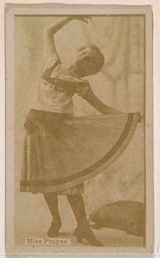 Bertie Pruyne, from the Actresses series (N245) issued by Kinney Brothers to promote Sweet Caporal Cigarettes