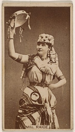 Mlle. Raige, from the Actresses series (N245) issued by Kinney Brothers to promote Sweet Caporal Cigarettes