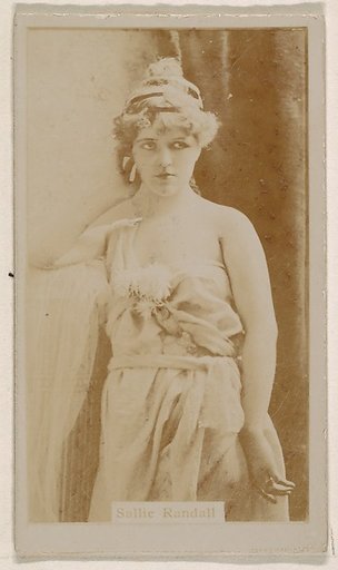 Sallie Randall, from the Actresses series (N245) issued by Kinney Brothers to promote Sweet Caporal Cigarettes